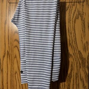 Striped Light Purple and White Yoga Pants